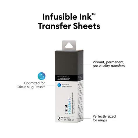 Cricut Infusible Ink Transfer Sheets 2-pack (Warm Grey); Produces stunning, vibrant, professional, and permanent heat transfers; Requires compatible Infusible Ink blank (sold separately) and Cricut EasyPress™ 2 or heat press that reaches 400°F (205°C); Transferred inks never flake, peel, crack or wrinkle